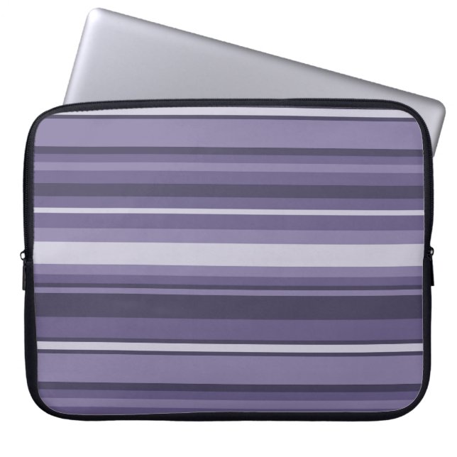 Heather lila Streifen Laptopschutzhülle (Vorderseite)