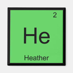Heather Name Chemie Element Periodensystem Magnet