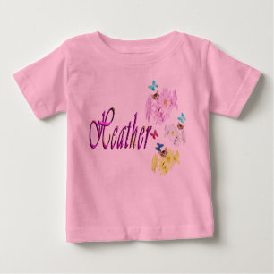 Heather, Name, mit Kätzchen, Baby T-shirt
