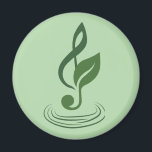 Heather Niemi Savage Logo Magnet<br><div class="desc">Support a composer by buying merch! Show off your love of music with a magnet displaying my logo on a mint green background. My treble clef with a leaf logo in a dark sage green represents my work as both a musician and an herbalist. The 5 ripples represent the 5...</div>