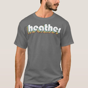 Heather Retro Rainbow Typografie verblasst T-Shirt