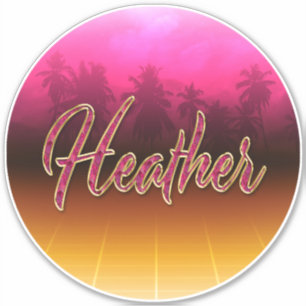 Heather Vorname Name golden pink Aufkleber Sticker