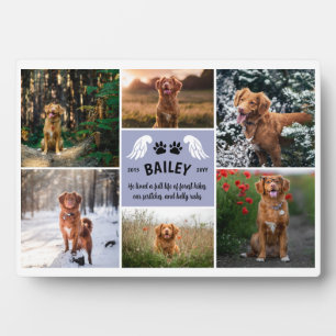 Heather Wings Hundpawen Gedenkfoto-Collage Fotoplatte