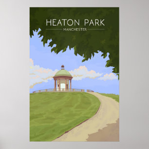 Heaton Park Manchester Reiseplakat Poster