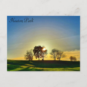 Heaton Park Sunset Postkarte