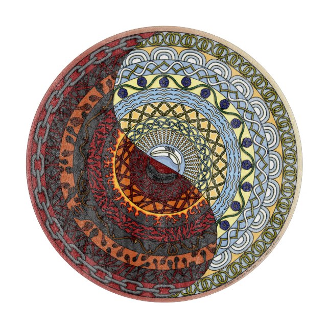 Heaven and Hell Glass Cutting Board Schneidebrett (Vorderseite)