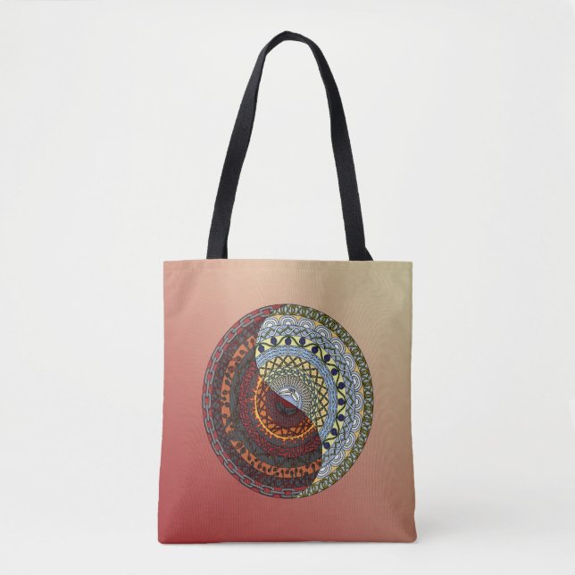 Heaven and Hell Mandala All-Over-Print Bag (Vorderseite)