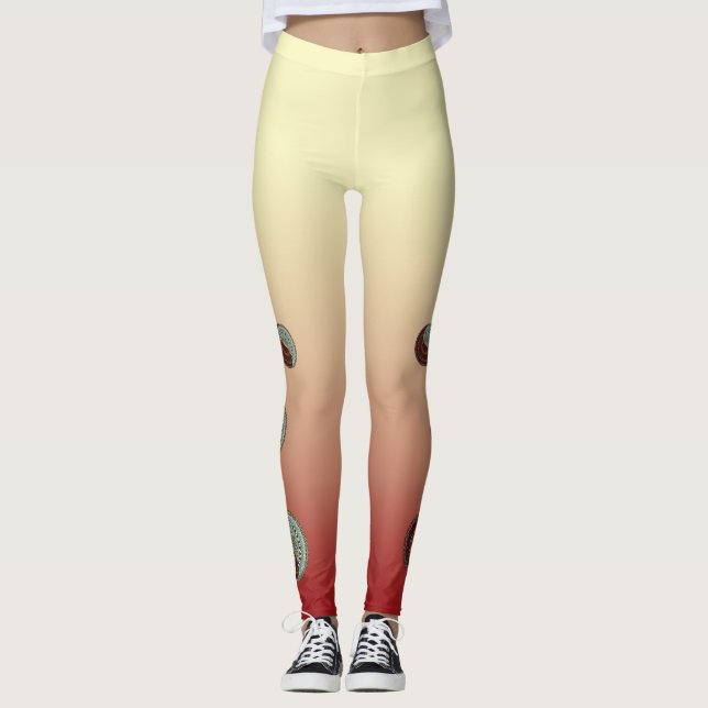 Heaven and Hell Mandala Leggings (Vorderseite)