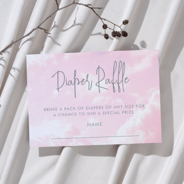 Heaven Baby Dusche rosa Windelwanne Begleitkarte (Von Creator hochgeladen)