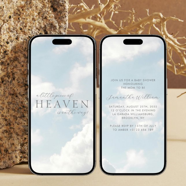 Heaven Baby Shower Download Einladung (Von Creator hochgeladen)