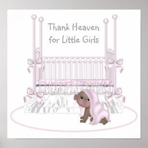"Heaven for Little Girls Ethnic Kinderzimmer Art Poster