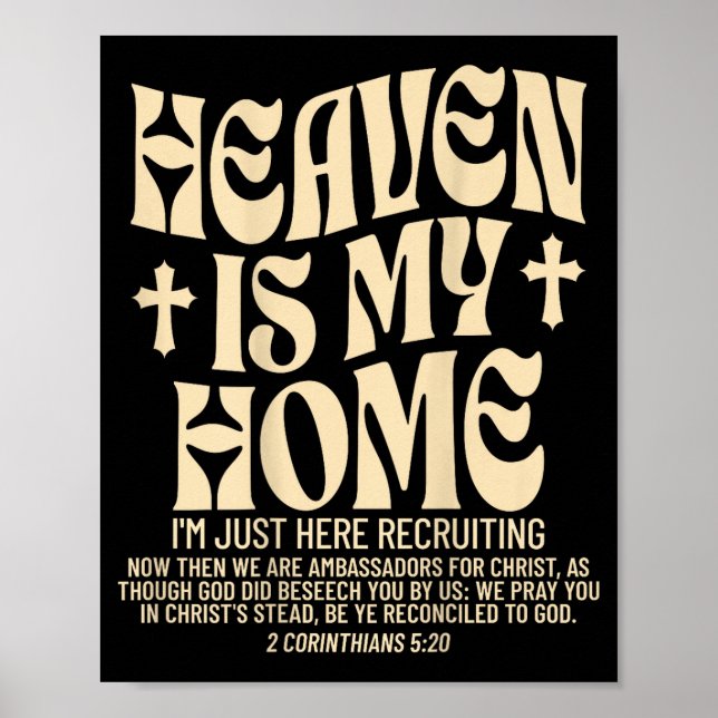 Heaven Is My Home Cross Christian Religious (on Ba Poster (Vorne)