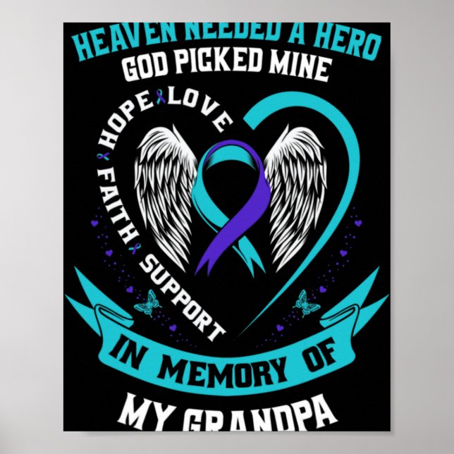 Heaven Needed A Hero God Cked My Grandpa Suicide  Poster (Vorne)