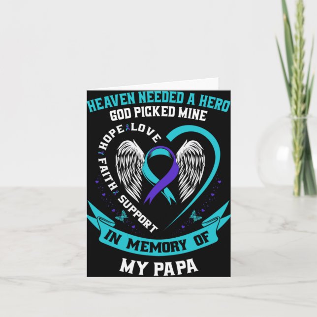 Heaven Needed A Hero God Cked My Papa Suicide Aw  Karte (Vorderseite)