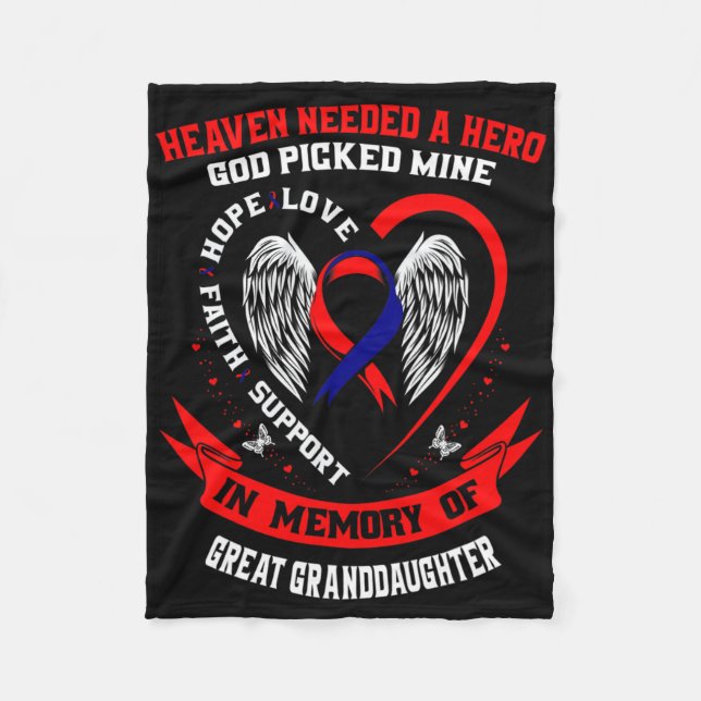 Heaven Needed A Hero God Great Granddaughter Chd A Fleecedecke (Vorderseite)