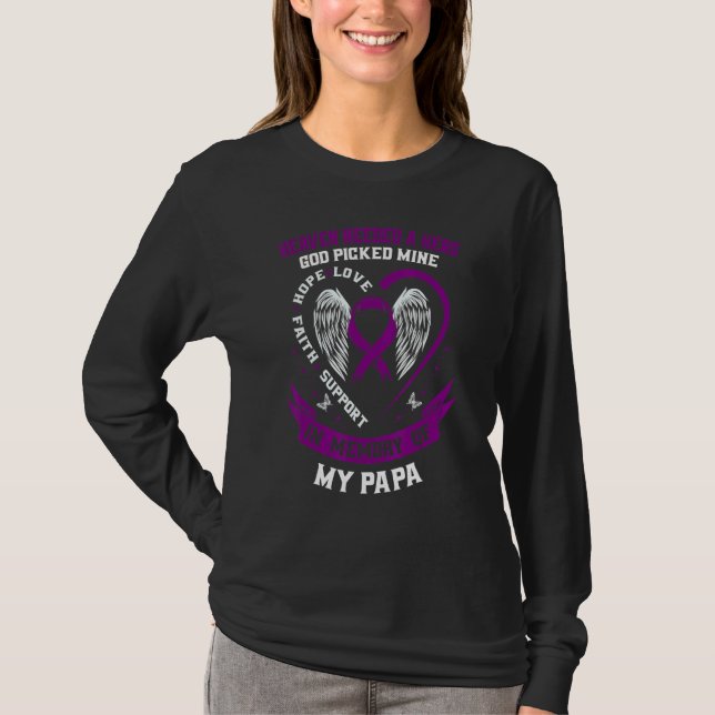 Heaven Needed a Hero God Picked My Papa Alzheimers T-Shirt (Vorderseite)