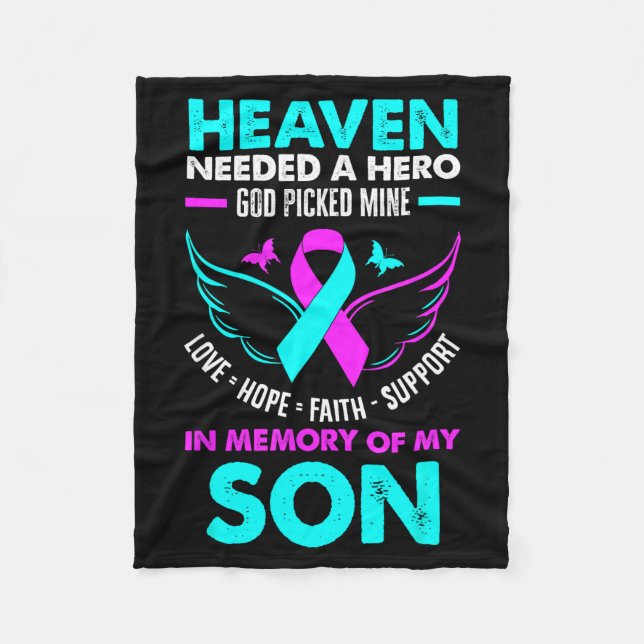 Heaven Needed Hero God Cked Mine Son Suicide Preve Fleecedecke (Vorderseite)