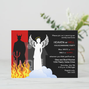 Heaven oder Hell Housewarming Party Einladung