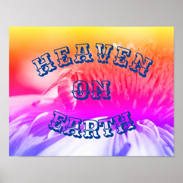 Heaven on Earth Honey Bee On Blume Poster (Vorne)
