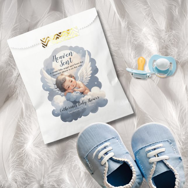 Heaven schickte Angel Baby in Clouds Babydusche Geschenktütchen (Von Creator hochgeladen)