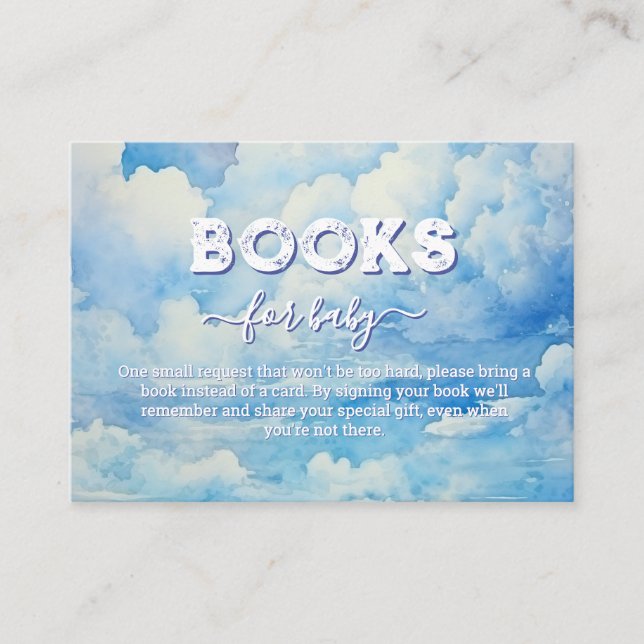 Heaven schickte Boy Baby Duschbücher für Baby Begleitkarte (Vorderseite)