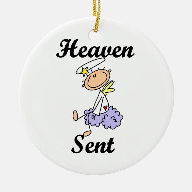 Heaven Sent Angel T - Shirt und Geschenke Keramik Ornament (Vorne)