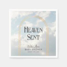 Heaven Sent Clouds Sky Boho Arch Baby Dusche Serviette