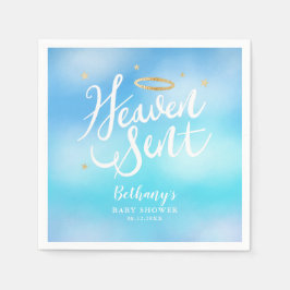 Heaven Sent Elegante Blue Sky Baby Dusche Serviette