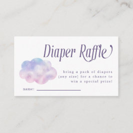 Heaven Sent Girl Diaper Raffle Ticket Begleitkarte