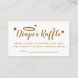 Heaven Sent Gold Baby Dusche Windeln Raffle Ticket Begleitkarte