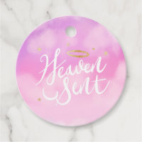 Heaven Sent Gold Halo Baby Dusche Rosa