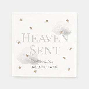 Heaven Sent Gray Gender-neutrale Baby Dusche Serviette