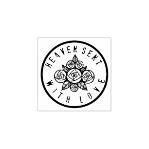 HEAVEN SENT MIT LIEBE ROSE GUMMISTEMPEL