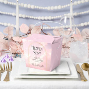 Heaven Sent Pink Clouds Celestial Baby Dusche Geschenkschachtel