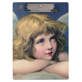 Heavenly angel daydreaming on a cloud in the sky klemmbrett