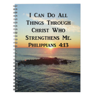 HEAVENLY PHILIPPIANS 4:13 SCRIPTURE DESIGN NOTIZBLOCK