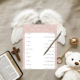 Heavenly Pink Biblical Baby Names Match-Up   Einladung