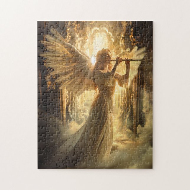 Heavenly Serenity Female Angel with Flute Puzzle (Vertikal)