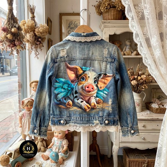Heavenly Winged Piglet Angel Decoupage Seidenpapier (Von Creator hochgeladen)