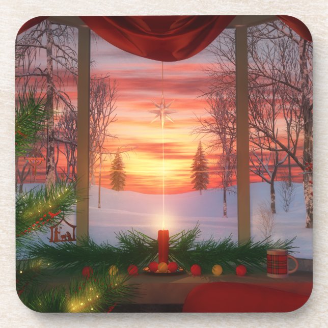 Heaven's Dayspring Weihnachts Cork Untersetzer (Vorderseite)