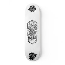 Heavens Devils – Totenkopf-Biker-Skateboard-Deck