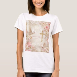 Heaveny Blush & Gold Quince, kundenspezifisch T-Shirt