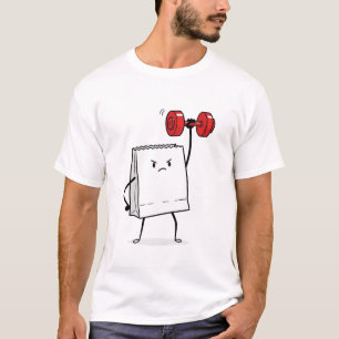 Heavy Bag Workout Funny Cartoon Gym T - Shirt