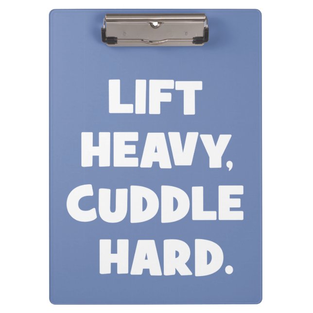 Heavy, Cuddle Hard - Funny Novelout Workout Klemmbrett (Vorderseite)