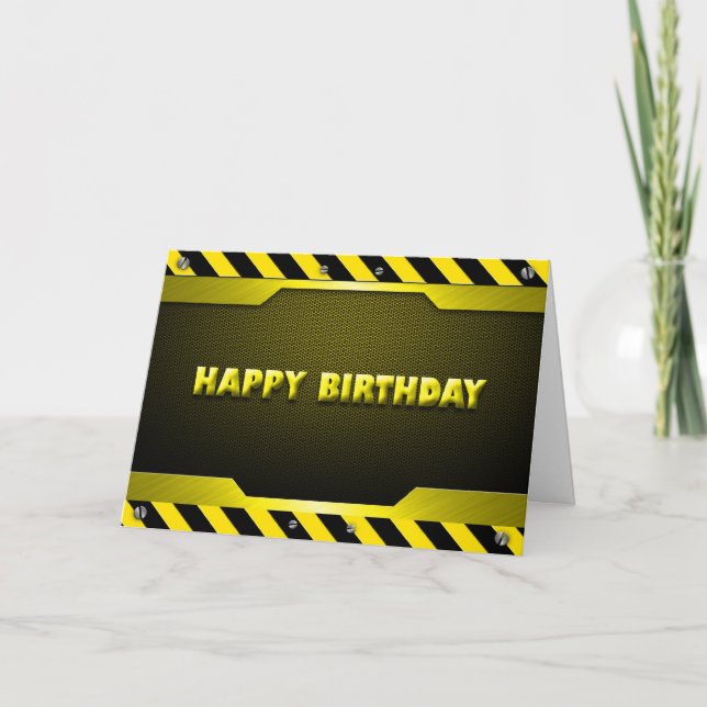 Heavy Duty Birthday Sign Karte (Vorderseite)
