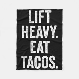 Heavy Eat Tacos Gym Fitness Bodybuilding Fleecedecke
