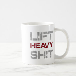 Heavy Funny Gym Workout T-Shirt Powerfting Humor Kaffeetasse
