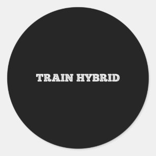 Heavy heben, weit laufen, Hybrid-Sport-Fitness-Lau Runder Aufkleber