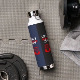 Heavy Live Happy - Fitness, Motivation, Fitness Trinkflasche
