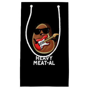 Heavy Meat al Funny Meat Steak Pun Dark BG Kleine Geschenktüte